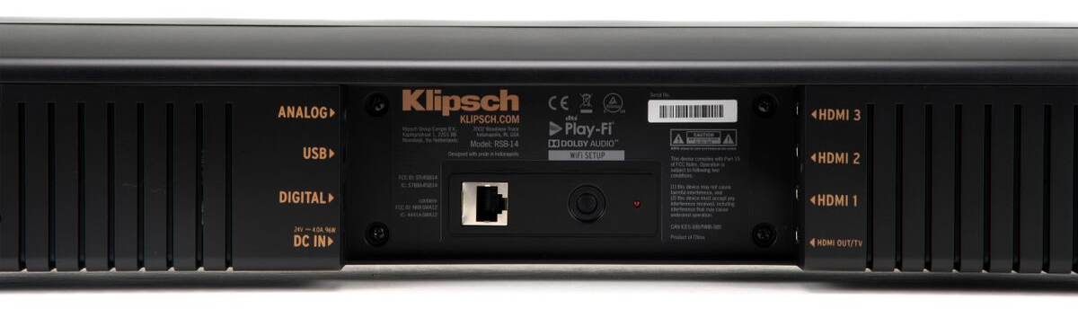 klipsch rsb-14 achterkant