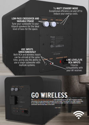 Klipsch subwoofer controls